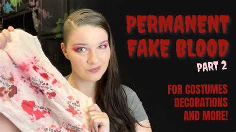 permanent fake blood tutorial